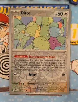 Ditto 132/165 Scarlet Violet 151 Reverse Holo Pokemon Card - Image 1