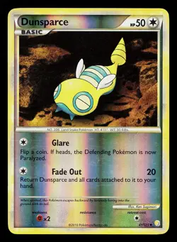 Dunsparce 41/123 Reverse Holo HeartGold SoulSilver Pokemon Card - Image 1