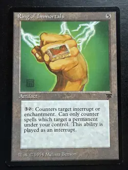 Ring of Immortals – Legends – Vintage MTG Artifact – LP - Image 1
