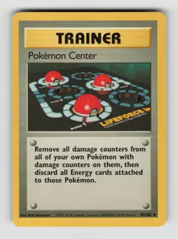 Pokemon Center, BS, Base Set, 085/102, Uncommon, Normal, LP - Image 1