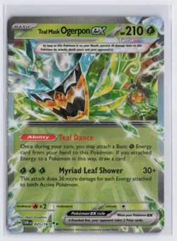 Teal Mask Ogerpon ex 2024 Pokemon Twilight Masquerade 025/167 Double Rare Holo - Image 1