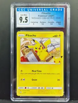 Pikachu 25/25 2021 McDonald’s Collection 25th Anniversary Pokemon TCG CGC 9.5 - Image 1