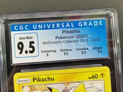 Pikachu 25/25 2021 McDonald’s Collection 25th Anniversary Pokemon TCG CGC 9.5 - Image 3