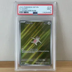 Pokemon TCG Slakoth 212/191 Sv08: Surging Sparks Illustration Rare Holo PSA 9 - Image 1