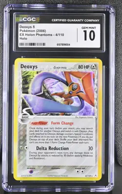 CGC 10 Gem Mint Deoxys 4/110 Holo EX Holon Phantoms Pokemon - Image 1