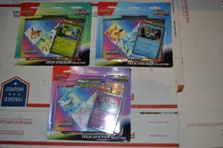 LOT OF 3 Pokemon TCG Scarlet Violet Prismatic Evolutions Tech Sticker Collection - Image 1