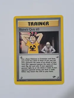 Blaine's Quiz #3 112/132 - Gym Challenge Pokemon NM - Image 1