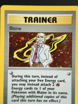 Pokemon TCG Blaine 17/132 Gym Challenge Trainer Holo NM - Image 3