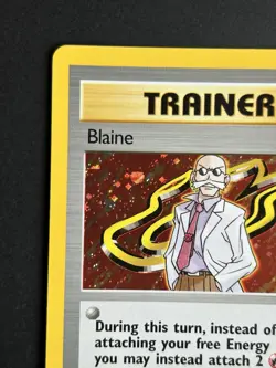 Pokemon TCG Blaine 17/132 Gym Challenge Trainer Holo NM - Image 4