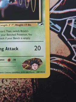 Pokemon TCG 2000 Brock's Zubat 24/132 Gym Heroes Non Holo Rare Vintage - Image 5