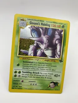 Giovanni's Nidoking - 7/132 Holo Rare Pokemon Gym Challenge 120 HP Unlimited MP - Image 2