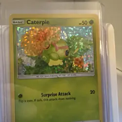 Pokemon TCG Caterpie 1/12 Sparkle Holo McDonald's 2019 NM Condition - Image 3