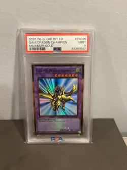 2020 YU-GI-OH 1ST EDITION GAIA THE DRAGON CHAMPION MAXIMUM GOLD - Image 1