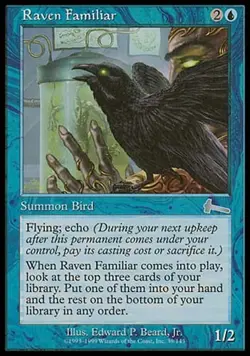 4x Raven Familiar Urza's Legacy MtG Magic Blue Uncommon 4 x4 Card Cards - Image 1