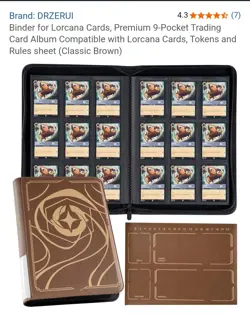 Binder For Lorcana Cards, Premium 9-Pocket Trading Card Album - Image 1