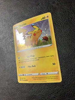 ORB SWIRL Pokemon Pikachu SWSH039 Cosmo Holo Rare Black Star Promo Card NM - Image 2