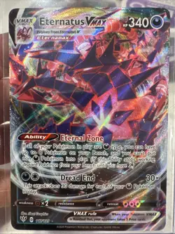 Pokemon Card Eternatus VMAX 117/189 Sword & Shield Darkness Ablaze Rare Holo NM - Image 1