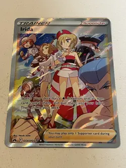 Irida GG63/GG70 Full Art Holo Pokemon Trading Card | TRAINER - Image 1