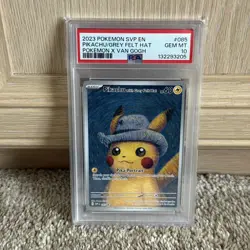 Pikachu with Gray Felt Hat SVP 085 Van Gogh Promo 2023 PSA 10 Gem Mint Card - Image 1
