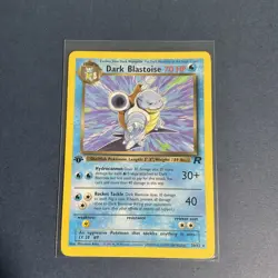 Pokemon TCG Dark Blastoise 20/82 Rare Non-Holo Card 1st Edition - Image 1