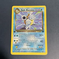 Pokemon TCG Dark Blastoise 20/82 Rare Non-Holo Card 1st Edition - Image 2