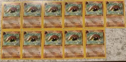 Pokemon Kabuto Fossil Set 11 Card Lot Nintendo TCG 1999 English Vintage - Image 1
