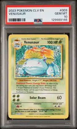 PSA 10 GEM MINT Venusaur Trading Card Game Classic CLV 2023 Pokemon 003/034 - Image 1