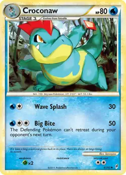 Croconaw 41/95 Call of Legends Pokemon Card LP - Image 1