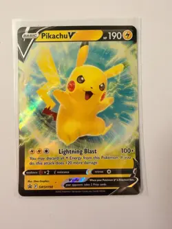 Pikachu V SWSH198 - Black Star Promo - Ultra Rare Holo Pokemon Card Near Mint - Image 1