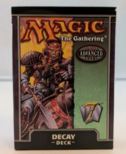 2001 MTG 7th Edition Theme Deck Decay Mono Black English Complete In Box EUC - Image 2