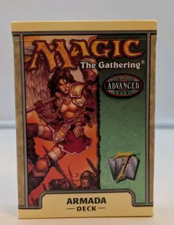 2001 MTG 7th Edition Theme Deck Armada Mono White English Complete In Box EUC - Image 2