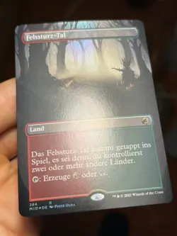 GERMAN Borderless Foil • Rockfall Vale • Unplayed • Mtg (1655) - Image 2