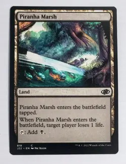 X 1 Piranha Marsh LP MTG Jumpstart 2022 Magic The Gathering Mtg - Image 1