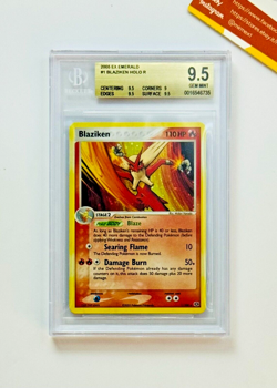 Pokemon BGS 9.5 Blaziken #1 Reverse Foil Ex Emerald 2005 English - Image 1