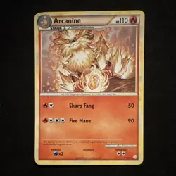 Pokemon Arcanine 1/123 Heartgold & Soulsilver Holo Rare 110HP Sharp Fang - Image 1