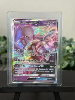 Mewtwo GX SM196 SM Black Star Promo HOLO RARE Pokemon TCG - Near Mint - Image 1
