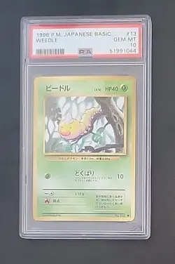 PSA Gem Mint 10 Japanese Base Set Weedle #13 - Image 1