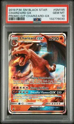 PSA 10 GEM MINT Charizard GX Black Star Promo Pokemon 2019 SM195 - Image 1