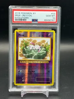 PSA 10 GEM MINT Mew Evolutions Reverse Holo XY 2016 Pokemon 53/108 - Image 1