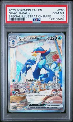 PSA 10 GEM MINT Quaquaval ex Paldea Evolved SIR 2023 Holo Pokemon 260/193 - Image 1