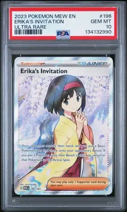 PSA 10 GEM MINT Erika's Invitation 151 English Ultra Rare 2023 Pokemon 196/165 - Image 1