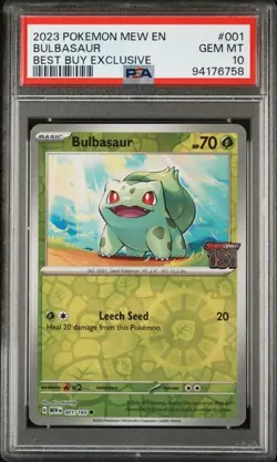 PSA 10 GEM MINT Bulbasaur Best Buy Exclusive Promo Reverse 151 Pokemon 001/165 - Image 1