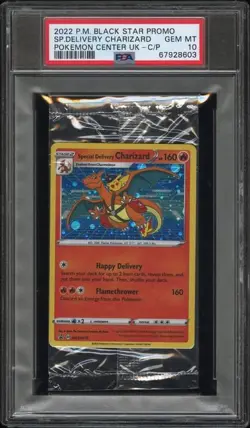 PSA 10 GEM MINT Special Delivery Charizard Sealed Promo Pokemon SWSH075 - Image 1