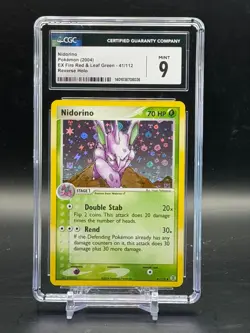 CGC 9 MINT Nidorino EX Fire Red & Leaf Green Reverse Holo Pokemon 41/112 - Image 1