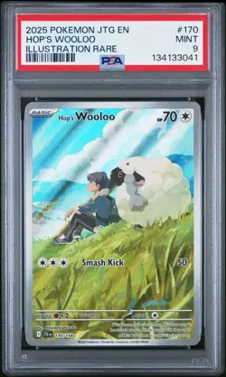 PSA 9 MINT Hop's Wooloo Journey Together Illustration Rare 2025 Pokemon 170/159 - Image 1