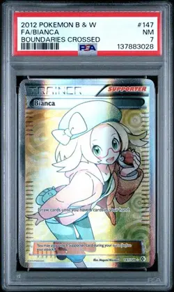 PSA 7 NM Bianca Boundaries Crossed Full Art Holo Pokemon 2012 BW 147/149 - Image 1