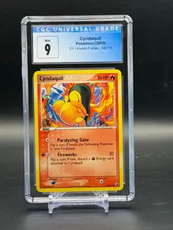 CGC 9 Mint Cyndaquil EX Unseen Forces Common Pokemon 54/115 - Image 1