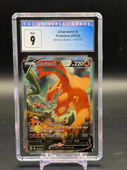 CGC 9 Charizard Brilliant Stars Full Art Holo 2022 Pokemon 154/172 - Image 1