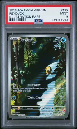 PSA 9 MINT Psyduck Illustration Rare 151 English Holo 2023 Pokemon 175/165 - Image 1