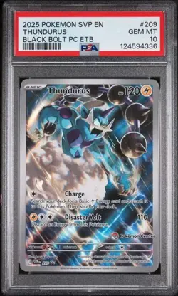 PSA 10 GEM MINT Thundurus Black Bolt Pokemon Center ETB Promo Pokemon SVP 209 - Image 1